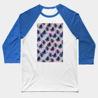 Starry Palms - Aqua Blue Baseball T-Shirt